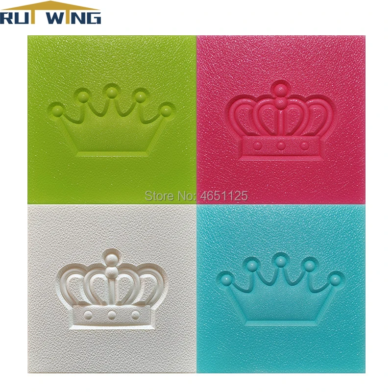 DIY textured wallpaper embossed wall sticker 3D art mural for kids bedroom floor stickers fridge building insulation decor | Дом и сад