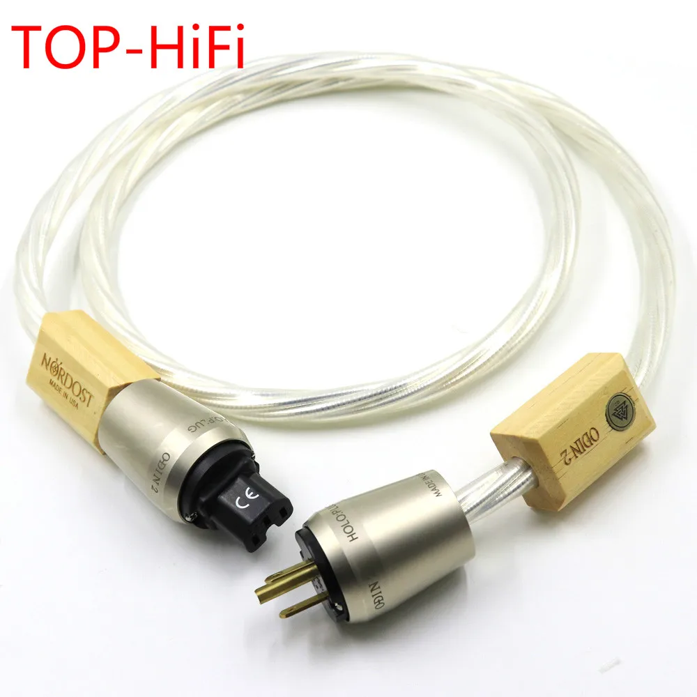 

TOP-HiFi Norodst ODIN 2 Reference Schuko AC Power Cord Cable with Gold Plated EU US Plug Power Connection