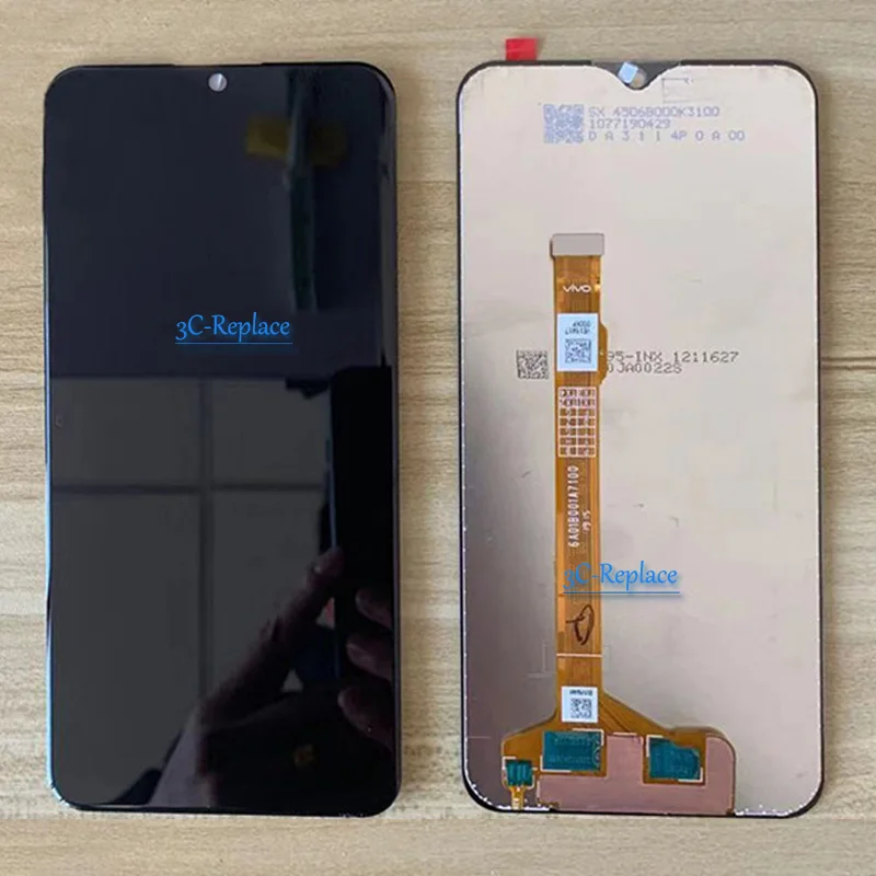 ЖК-дисплей для BBK Vivo Y11 2019 черный 6 35 дюйма кодирующий преобразователь сенсорного
