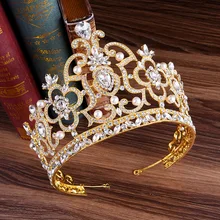 H1106, стиль, европейский стиль, сплав, искусственный бриллиант, для невесты, большая корона, преувеличенная, роскошная, славная, в стиле барокко, дворцовая Корона