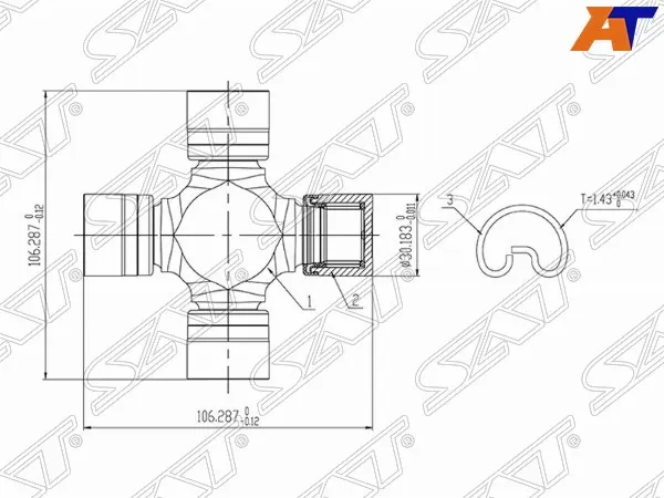Star Base Nissan Armada ta60/Titan A60/Infiniti QX56 sat st-c7126-ze00a Cardan crosspiece for auto cars accessories | - Цена: 1 080,00 руб.