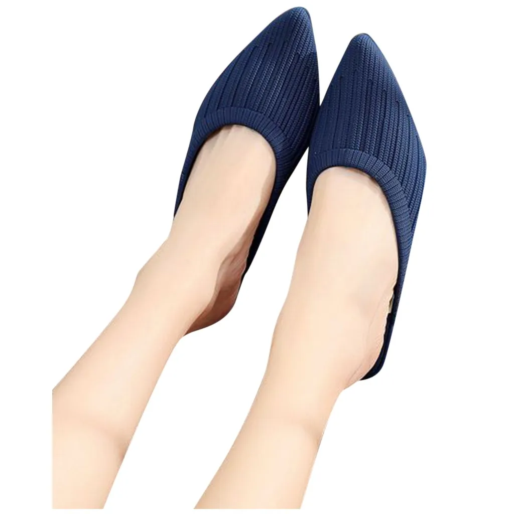 Chaussures femme/Женская обувь Элегантные туфли на танкетке с острым носком без застежки