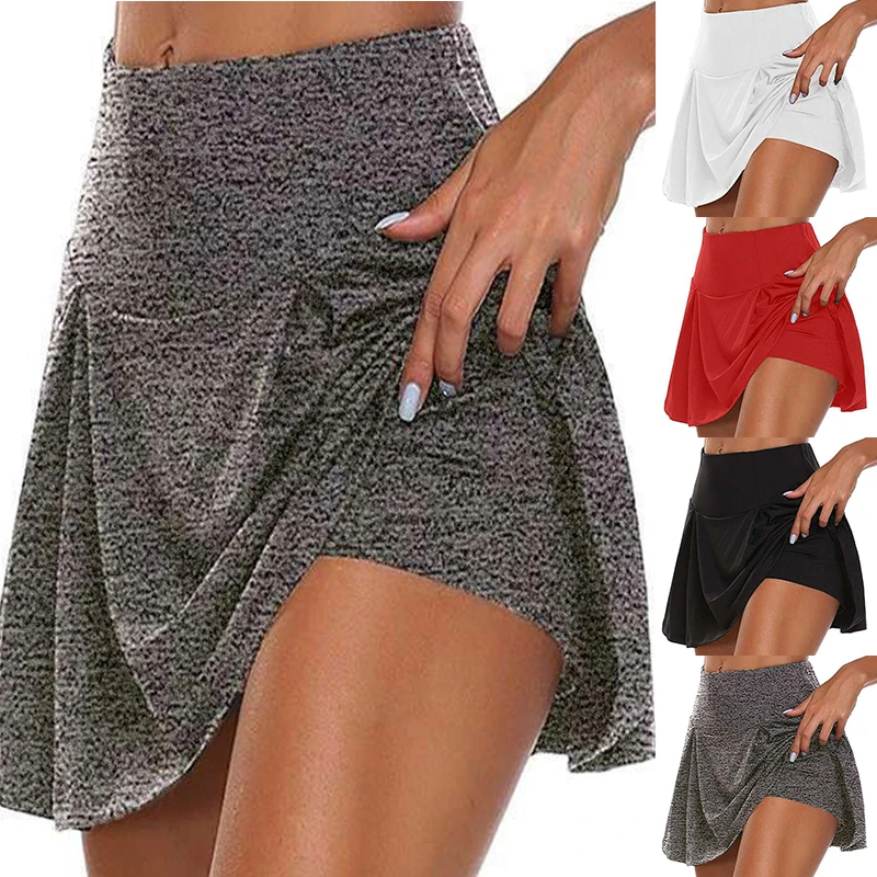 

Women's Active Lightweight Skirt Running Tennis Golf Workout Sport Hot Sale Fashion Skorts With Underwear For 2020 Summer Ladies