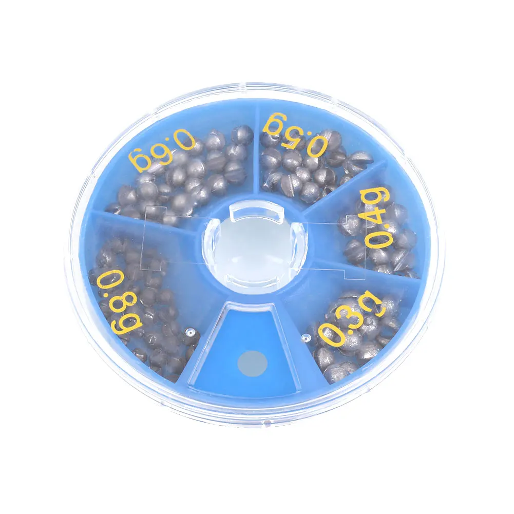 

0.3g-0.8g Fishing Lead Weight Split Shot Egg Bullet Rig Sinkers with Box Tackle