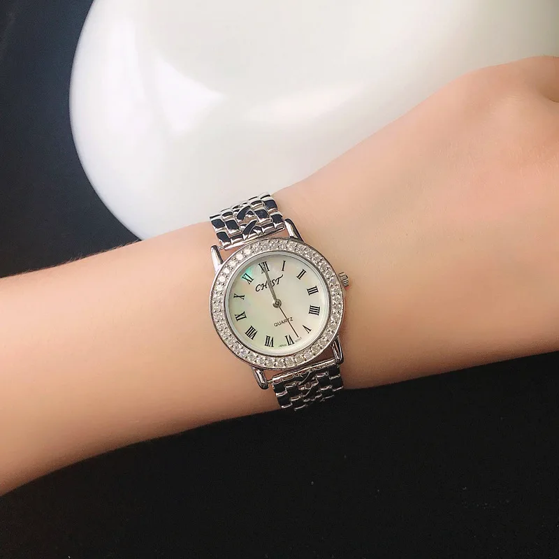 Бренд Топ новые роскошные женские часы из стерлингового серебра 925 пробы кварцевые женские часы модные простые популярные Ультра-тонкие женские часы