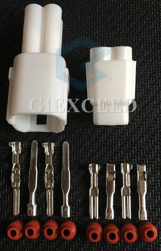 차량용 와이어 하네스 라이트 소켓, 밀폐형 오토바이 커넥터 하우징, 4 핀 스타터, 6180-4771, 6188-0004, MT090, 2 세트