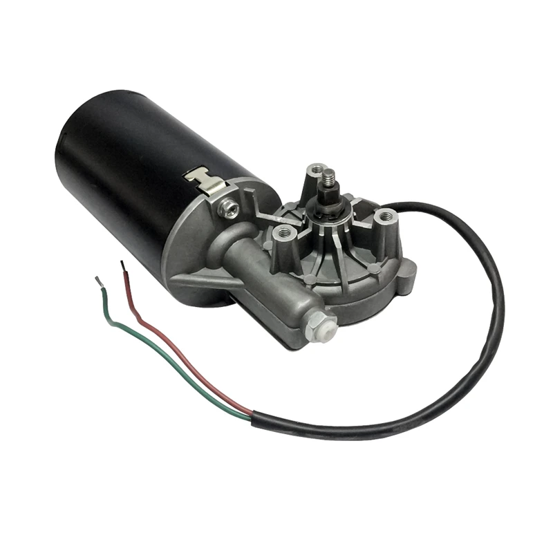 

DC Electric Bicycle Worm Gear Motor DC Gear Motor Garage Door Raplacement 24V 45/50RPM Left&Right Angle Threaded shaft For BBQ