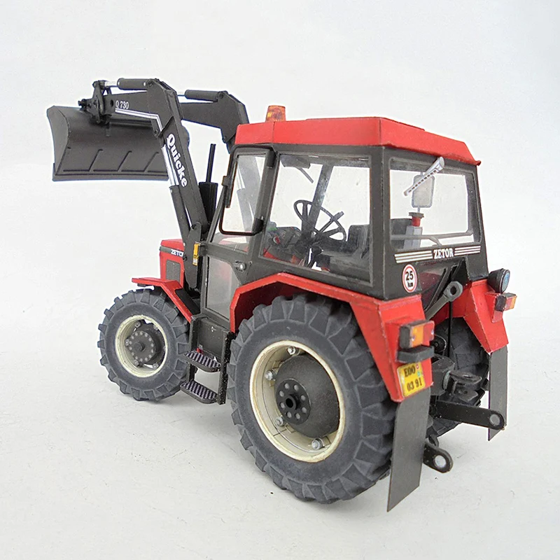 3D Paper Model Zetor 7745 1:32 Tractor 4 Tools Origami Art DIY Adult Handmade Craft Toys ZX-022 023