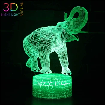 

ATOPH Elephant 3D Night Light for Kids Bedroom Decoration Animal Design LED Nightlight 16 Color Changing