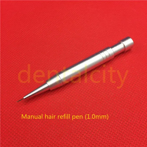 Лучший 1,0 мм имплантированный вручную инструмент для посадки волос бровей инструмент для трансплантации волос ручка для посадки волосяных фолликул ручка для посадки - Цвет: 1set - 1.0mm