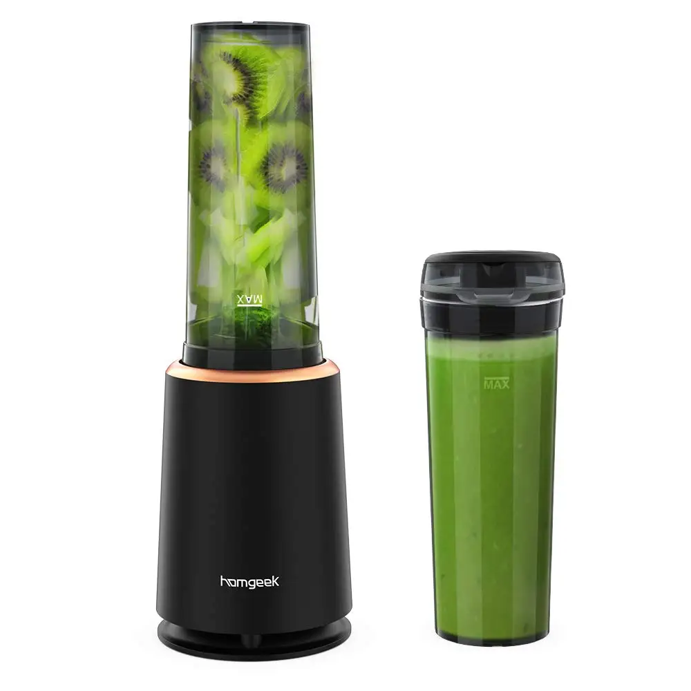 

Homgeek Smoothie Blender Glass Blender Shakes 400ml 230W Vegetable Fruit Juicer Orange Electric Mixer Smoothie juicer machines