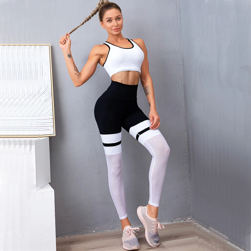Hueco traje de Yoga para gimnasio de las mujeres ropa deportiva gimnasio de entrenamiento para mujeres activa ropa conjunto deporte - AliExpress Deportes y entretenimiento