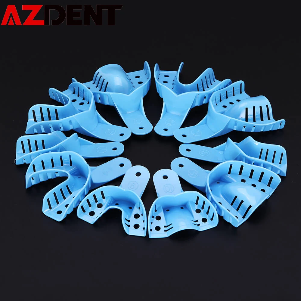 10Pcs/Set Dental Impression Plastic Trays Without MeshDental Lab