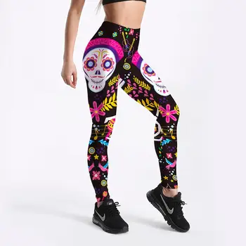 

Sportswear Comic monkey skull Women Fitness Workout Fashion Leggings Digital Print Push Up Women Elastic Force Legging