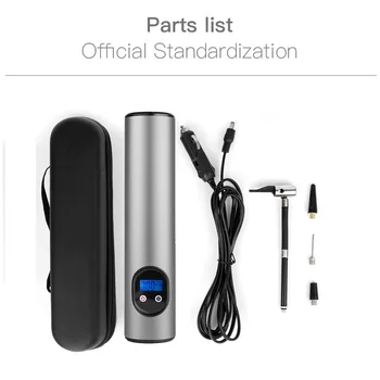 

28x7x7cm 12V Portable Air Compressor Pump Electric Type Inflator Nozzle Adpaters