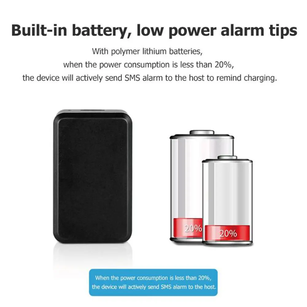  Vehemo ABS Auto Mini GPS Tracker GPRS Echtzeit-Tracking-Locator für Magnetische Mini GPS Tracker Du