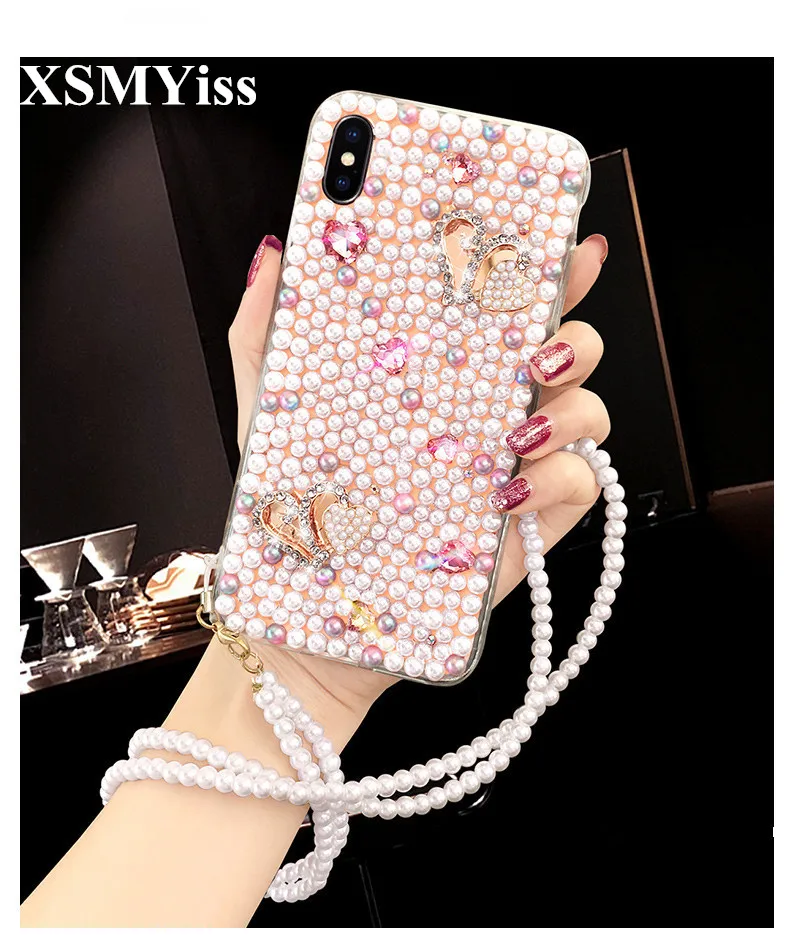 

Glitter Bling Crystal Rhinestone Pearl Diamond Sparkle Soft Case Cover For Xiaomi Redmi 5 6 4X 4A 5A 6A Note 4 5 6 7 Note 4X 5A