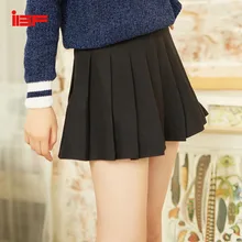 IEF зимняя однотонная мини-юбка с высокой талией, тонкая плиссированная модная короткая плиссированная 0601X-D836
