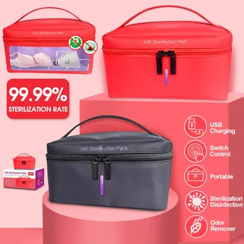 

Portable UVC Sterilizer Bag For Cloth Mask Phone Watch Feeding Bottle Towels Cleaner Storage Led Disinfection Bag Usb Interface