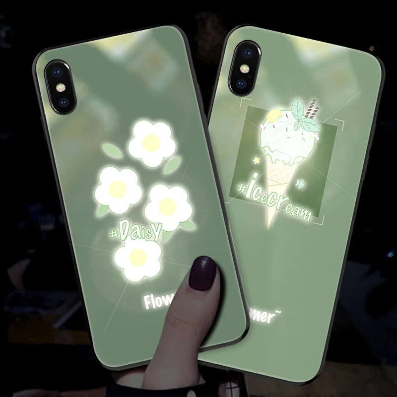 

Yagoo Smart LED Glowing Yan Yafeng Phone Case For Apple iPhone X XS XR MAX 6 6S 7 8 Plus Cases Back Cover Animal Funda Silicone