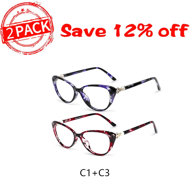 C1 purple C3 red OCCI CHIAR Мультифокальные очки для чтения синего света женские очки с диоптриями жемчужные модные очки считыватель+ 1,0+ 1,5+ 2,0+ 3,5 - Цвет оправы: C1 purple C3 red
