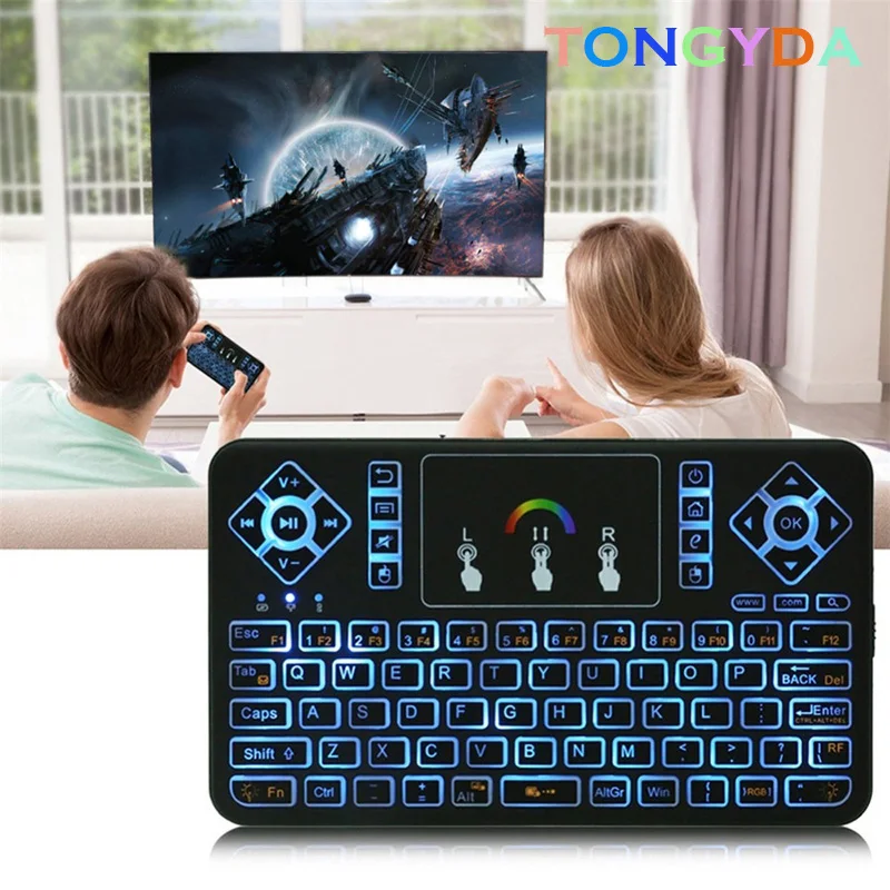 

Q9 Mini Wireless Keyboard English 2.4GHz i8 With Touchpad Fly Air Mouse For Android TV Box Remote Control MINI PC With Touchpad