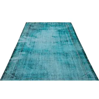 

Handmade Turquoise Vintage Overdyed Turkish Area Rug 176x275 Cm-5'9''X9'0''