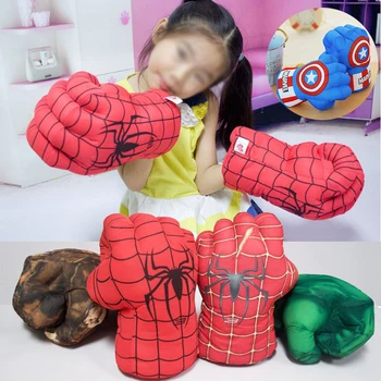 

Marvel avengers Endgame Superhero Figure Spider man the Hulks Iron Man cosplay boxing Gloves boy gift Hulk Gloves