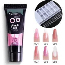 Shopify инструменты для ногтей 15 г замочить от поли геля+ 100 шт накладные ногти УФ акрил гель Расширение ногтей гель УФ светодиодный твердый гель набор ногтей