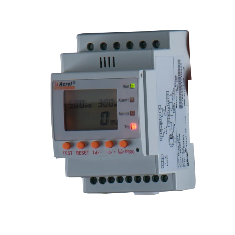 input 30mA-30A earth leakage current protection relay with overcurrent alarm