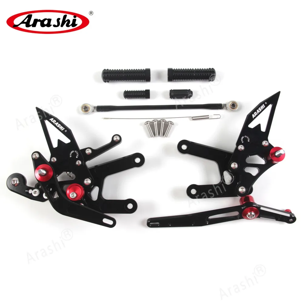 Араши регулируемая подножка Rearsets для YAMAHA YZF R6 2006- YZF-R6 2007 2008 2009 2010 2011 2012 2013 ЧПУ Черный