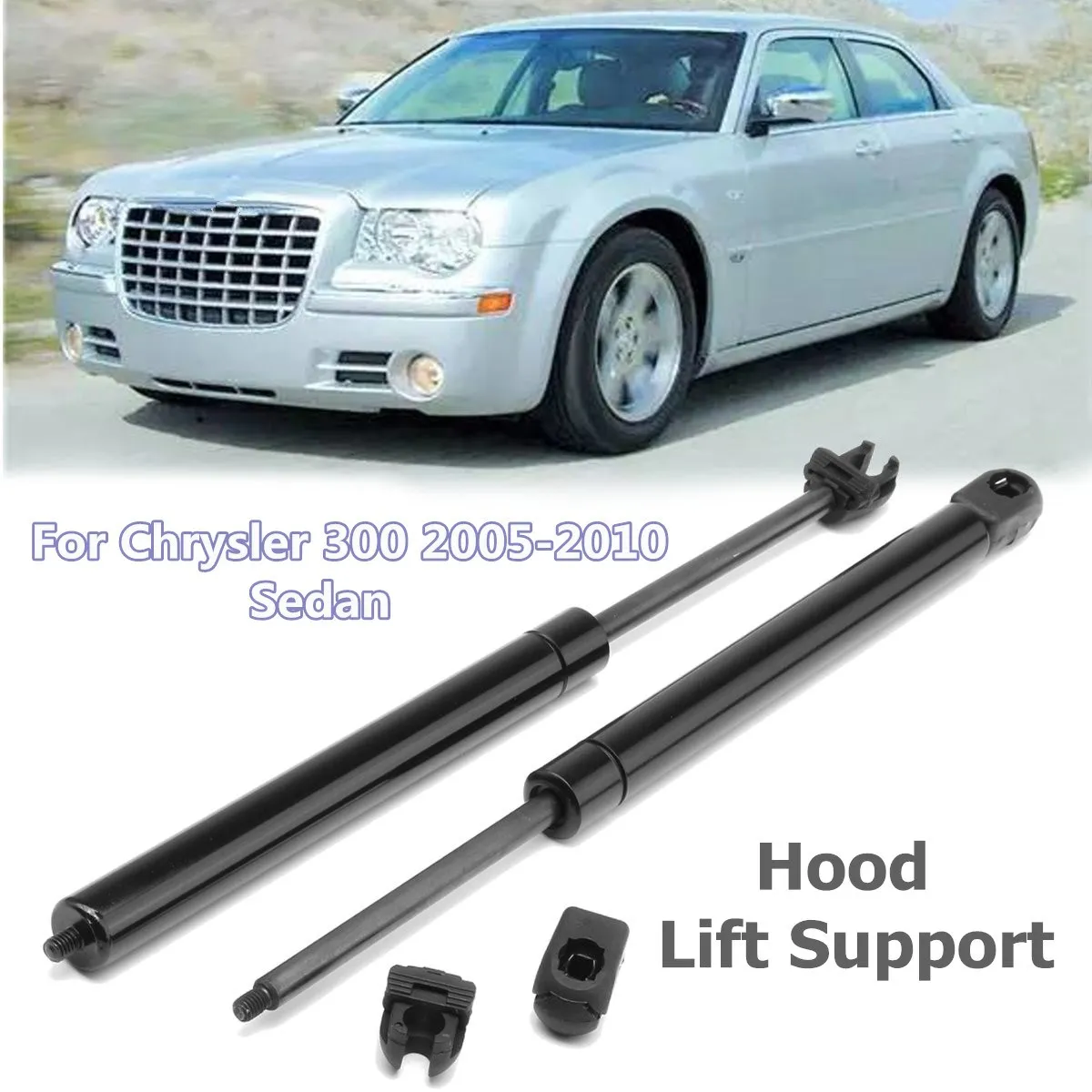 

2Pcs 340mm Car Front Bonnet Lift Hood Shock Gas Struts For Chrysler 300 2005-2010 Sedan for Dodge Challenger Magnum