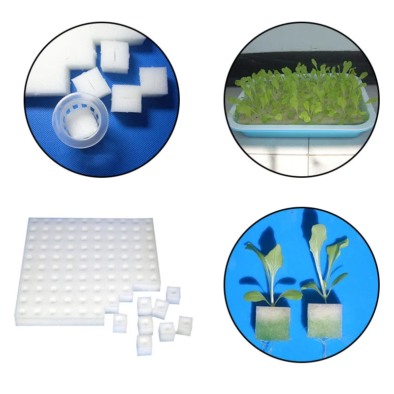50 Pcs Soilless Hydroponic Vegetables Nursery Pots Sponge Culture System Water Planting Seedling Home Garden