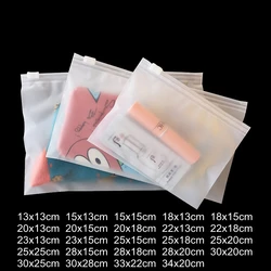 Pack of 10 Frosted Resealable Storage Bags with Air Holes for Underwear, Socks, and Cosmetics (28x20cm)