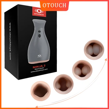 Dual Breast Male Masturbation Cup Mouth Blowjob Powerful Vacuum Air Pump Vibrators Masturbator Machine Oral Sexy Toys for Men 1