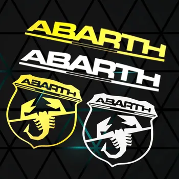 

Car Interior Exterior Decoration Scorpion emblem For fiat 500 abarth Rearview Mirror Alloy Decal Seat The Whole Body car Sticker