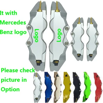 

ABS Plastic With Chrome Silver Logo Disc Brake Caliper Covers Size L/M/S For Mercede s Ben z AM G GLA GLC C E Free Shipping