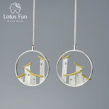 Lotus весело Настоящее 925 пробы серебро ювелирные украшения