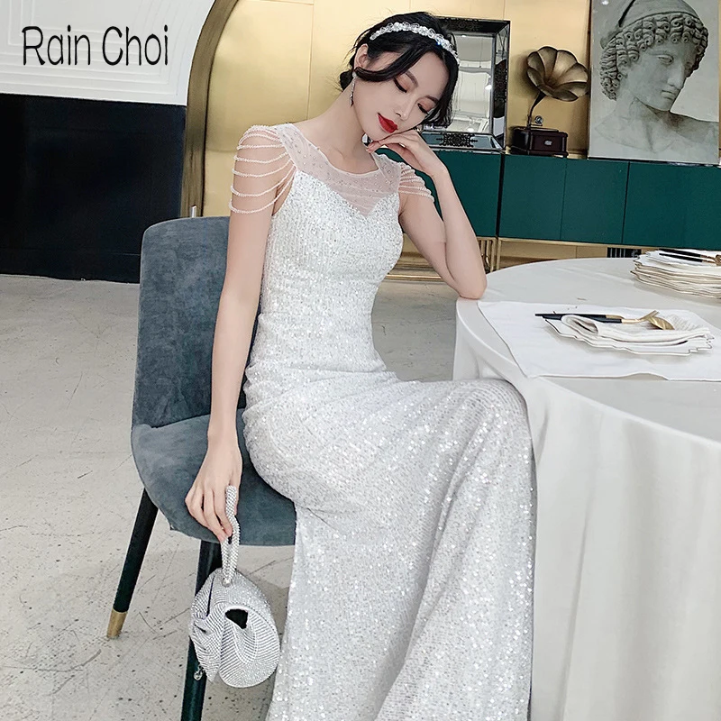 

Mermaid Evening Dresses Sequins Prom Gown Long Formal Evening dress
