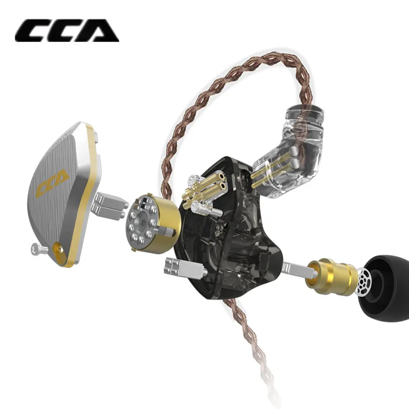Наушники вкладыши CCA C12 5BA 1DD гибридные металлическая Hi Fi гарнитура спортивные