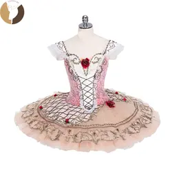 FLTOTURE, розовая кружевная балетная блинная пачка, профессиональные Испанские костюмы для выступлений, юбка, пакита, желтая пачка на заказ