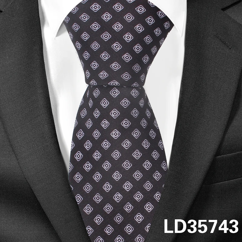 Галстук с цветочным принтом для мужчин и женщин, классический модный галстук на шею для свадьбы, повседневные мужские галстуки, костюмы, 7 см Ширина галстука - Цвет: LD35743
