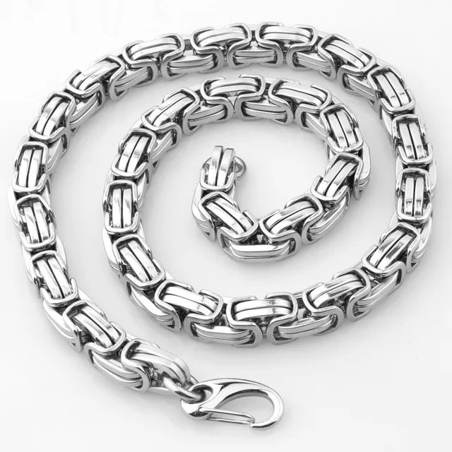Stainless Steel Kette Klobige Byzantinische Box-Kette Für Herren