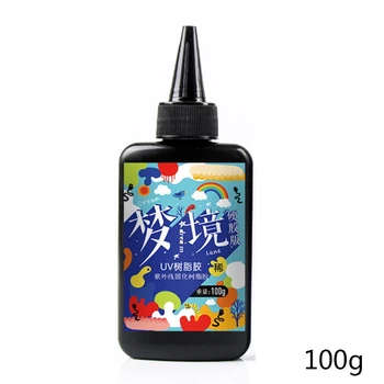 

10/100/25/60g Ultraviolet Resin Hard Glue Curing Crystal Epoxy Hard UV Gel DIY