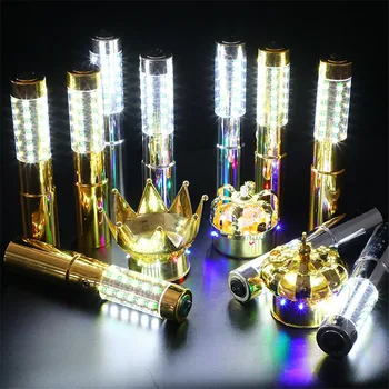 

Thrisdar Rechargeable LED Strobe Baton Champagne Bottle Cap KTV Bar Night Club LED Flash Stick Glowing Atmosphere Light