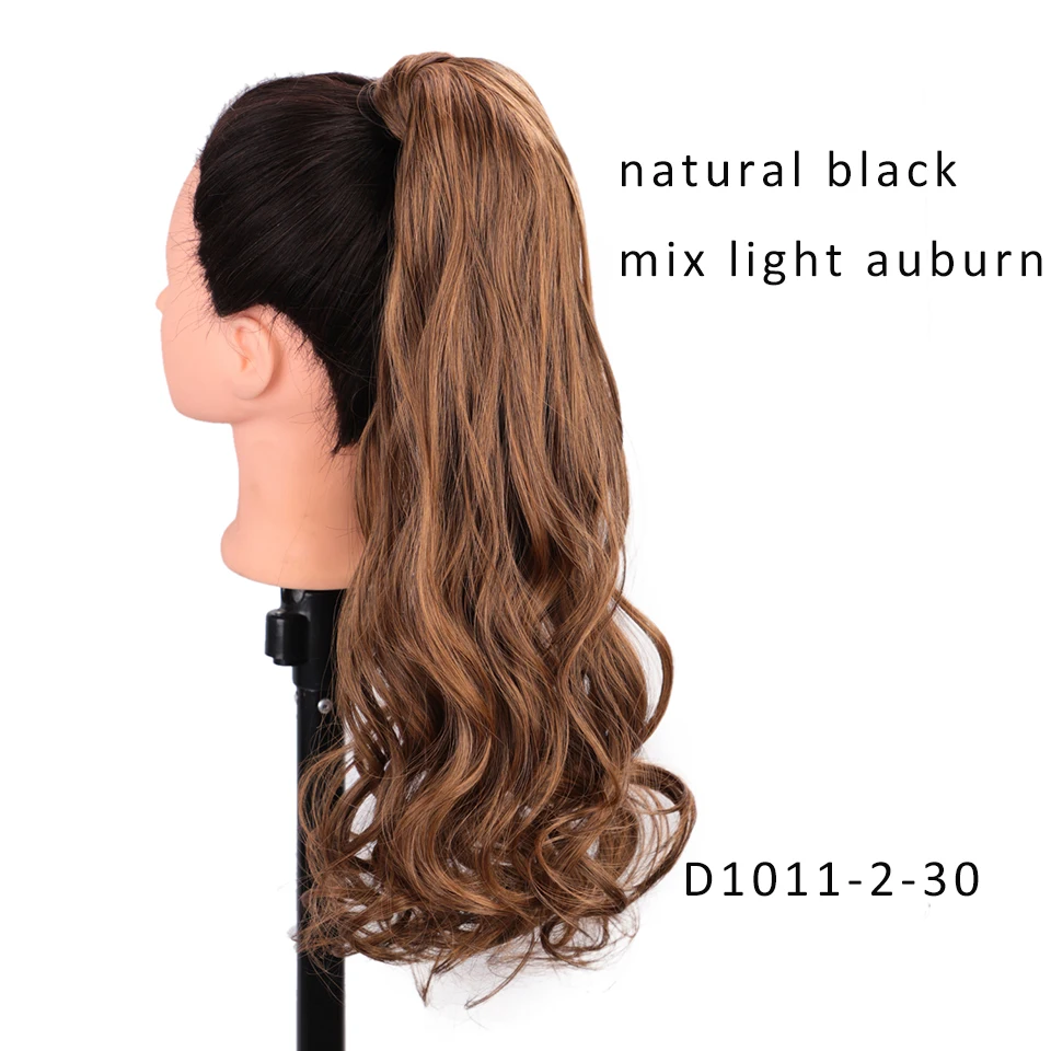 AISI BEAUTY, длинные прямые синтетические накладные волосы «конский хвост», высокотемпературное волокно, черные, светлые, коричневые волосы для наращивания для женщин - Цвет: 2-30