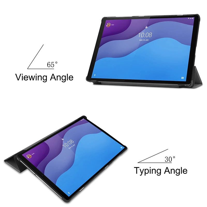 Slim Case for Lenovo Tab M10 HD (2nd Gen) TB-X306X X306F Hard Cover Stand Holder