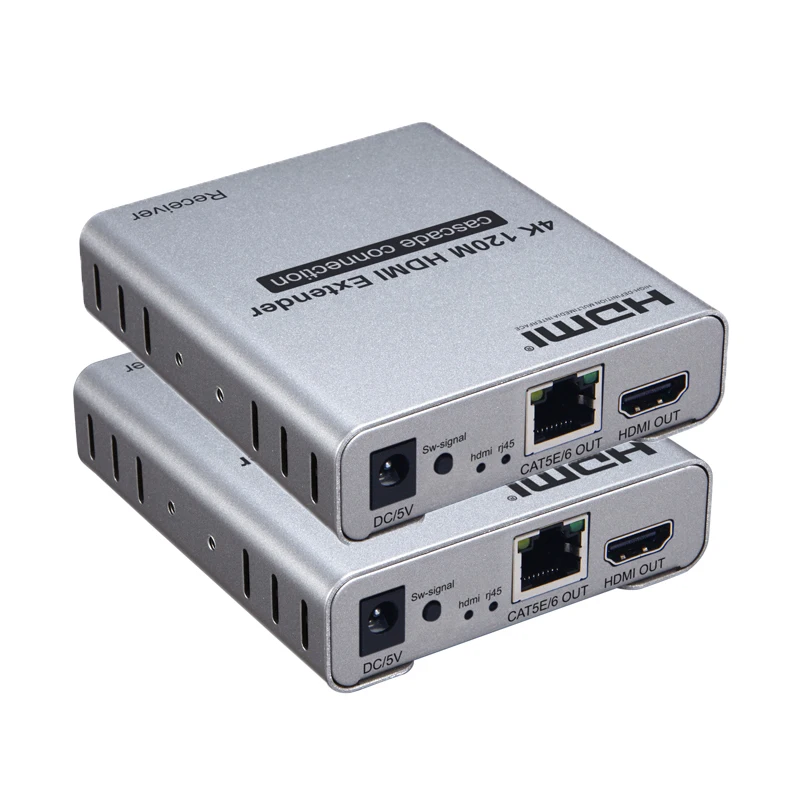 4K 120M HDMI удлинитель каскадное соединение по CAT5e CAT6 RJ45 Ethernet LAN Сетевой кабель