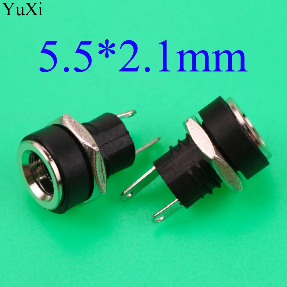 YuXi 5 5*2 1 мм/5 мм для источника питания постоянного тока гнездо панель Разъем x 2