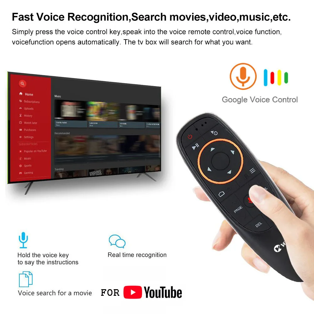 controle remoto vontar pro aprendizado por giroscópio para tv assistente